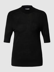 Strickshirt aus Lanawolle mit Stehkragen von Calvin Klein Womenswear Schwarz - 33