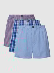 Boxershorts mit Karomuster im 3er-Pack von Christian Berg Men Rot - 47