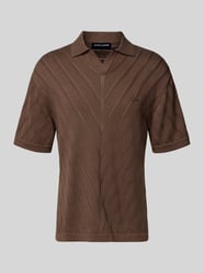 Gebreid poloshirt met labelstitching, model 'Canva' van Pegador - 8