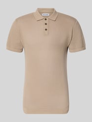 Modern Fit Poloshirt mit kurzer Knopfleiste Modell 'JESS' von JACK & JONES Beige - 36