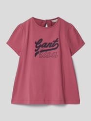 T-Shirt mit Label-Print Modell 'USA' von Gant Rosa - 20