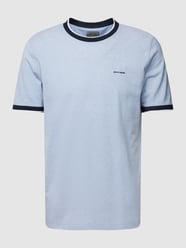 T-Shirt mit Kontraststreifen von Pierre Cardin Blau / Türkis - 41