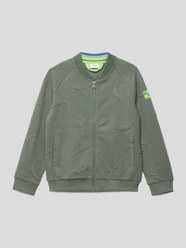Sweatjacke mit Strukturmuster von s.Oliver RED LABEL Grün - 8