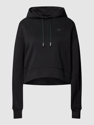 Bluza z kapturem i naszywką z logo od Lacoste Sport Czarny - 1