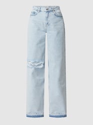 Straight Loose Fit High Waist Jeans aus Baumwolle  von Gina Tricot Blau / Türkis - 43