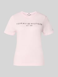 Regular Fit T-Shirt aus reiner Baumwolle von Tommy Hilfiger Pink - 43