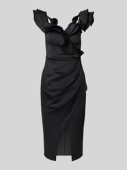 Knielanges Cocktailkleid mit Volants von Lipsy - 46