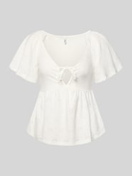 Slim Fit T-Shirt mit tiefem V-Ausschnitt Modell 'SMILLA' von ONLY - 16