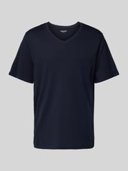 T-Shirt mit V-Ausschnitt Modell 'ORGANIC BASIC' von Jack & Jones Blau - 5