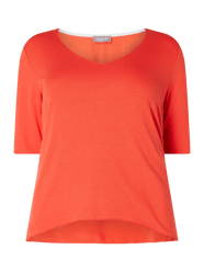 PLUS SIZE T-Shirt im Double Layer Look  von Samoon Rot - 46
