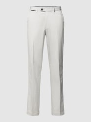 Slim fit broek met persplooien, model 'PEAKER' van Hiltl Grijs / zwart - 38