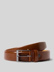 Leren riem met doornsluiting in chroomlook van Pierre Cardin - 37