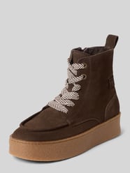 Schnürstiefel aus echtem Rindvelours von Tamaris - 6