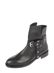 Leren boots met verstelbare riem van Marc Cain Bags & Shoes Grijs / zwart - 14