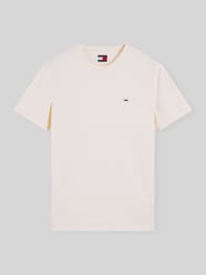 Slim fit t-shirt van katoenmix van Tommy Jeans Beige - 40
