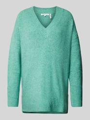 Loose fit gebreide pullover met katoen en V-hals van Tom Tailor Denim Groen - 46