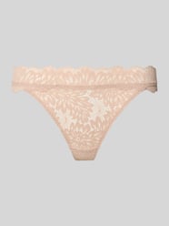 Slim Fit String aus floraler Spitze Modell 'Lime' von Neo Noir Beige - 10