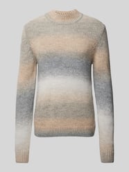 Gebreide pullover met labeldetail, model 'Buddy' van Brax Grijs / zwart - 6