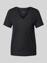 Regular fit T-shirt van puur linnen van s.Oliver RED LABEL - 40