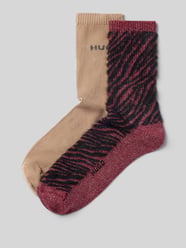 Socken mit Logo-Schriftzug im 2er-Pack von HUGO Bordeaux - 32