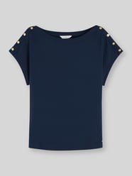 męski t-shirt o kroju regular fit z czystej bawełny z detalami z guzików od Tommy Hilfiger - 42