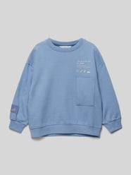 Sweatshirt mit Statement-Print Modell 'elements' von Mango Blau - 7