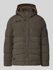 Steppjacke mit Kapuze und Knopfleiste von camel active - 10