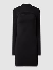 Jerseykleid mit Cut Out  von URBAN CLASSICS Grau / Schwarz - 46