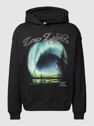 Hoodie mit Strasssteinbesatz von Low Lights Studios Schwarz - 23