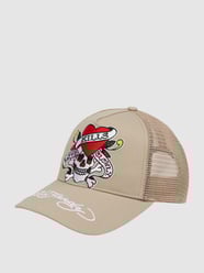 Czapka z haftem od Ed Hardy Beżowy - 46