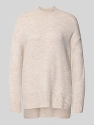 Oversized Strickpullover mit Mock Neck Modell 'LEFILE' von Vero Moda Beige - 41