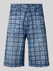 Straight Fit Jeans in Denim-Optik mit Allover-Logo-Print von COLUCCI - 46