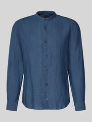 Slim fit linnen overhemd van puur linnen met opstaande kraag van OLYMP Level 5 - 18