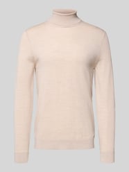 Regular fit coltrui van zuivere merinowol, model 'TRAY' van SELECTED HOMME Beige - 29