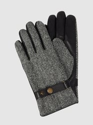 Handschuhe aus Lammnappa und Harris Tweed®  von Nitzsche Accessoires Grau / Schwarz - 45