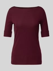 T-Shirt mit U-Boot-Ausschnitt Modell 'JUDY' von Lauren Ralph Lauren Rot - 5