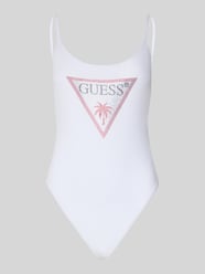kroj slim fit kostium kąpielowy z obszyciem z kamieni stras od GUESS - 2