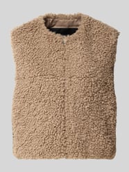 Relaxed Fit Weste mit Teddystruktur Modell 'Wikara' von OPUS Beige - 15