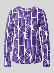 Schlupfblouse met golvenprint van viscose van Christian Berg Woman - 19