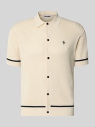 Slim Fit Strick-Poloshirt mit Label-Stitching von REVIEW - 9