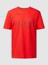 T-shirt met sierkralen, model 'Diamond' van BOSS Green Rood - 43