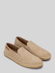 Espadrilles aus echtem Leder mit Logo-Patch von Marc O'Polo Beige - 16