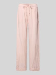 Stoffhose mit Leinen-Anteil und Eingrifftaschen von Neo Noir Pink - 1