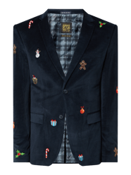 2-knoops colbert met borduursels van OPPOSUITS Blauw / turquoise - 5