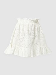 Minirok van broderie anglaise, model 'Ina' van Gina Tricot - 34