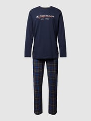 Pyjama mit Label-Print Modell von Tom Tailor Blau - 20