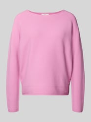 Gebreide pullover met ronde hals en labeldetail van Fynch-Hatton Fuchsia - 5
