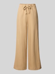 Stoffen broek van een mix van linnen en viscose met tunnelkoord van Christian Berg Woman Beige - 47