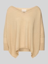 Oversized Strickpullover mit 3/4-Ärmel Modell 'MINIE' von Kujten Beige - 37