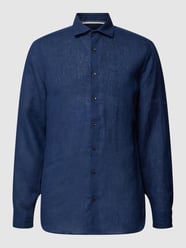 Leinenhemd mit Knopfleiste von OLYMP Level Five Blau / Türkis - 14